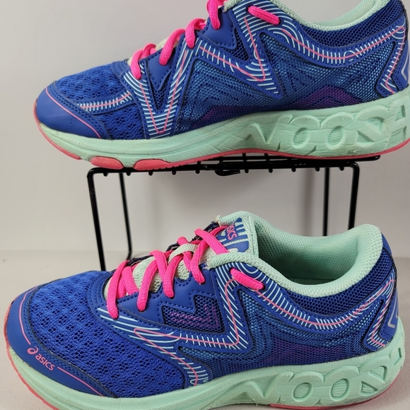 Asics Noosa GS Blue pinkSport Athletic Running Women Sz 5 - Picture 3 of 10